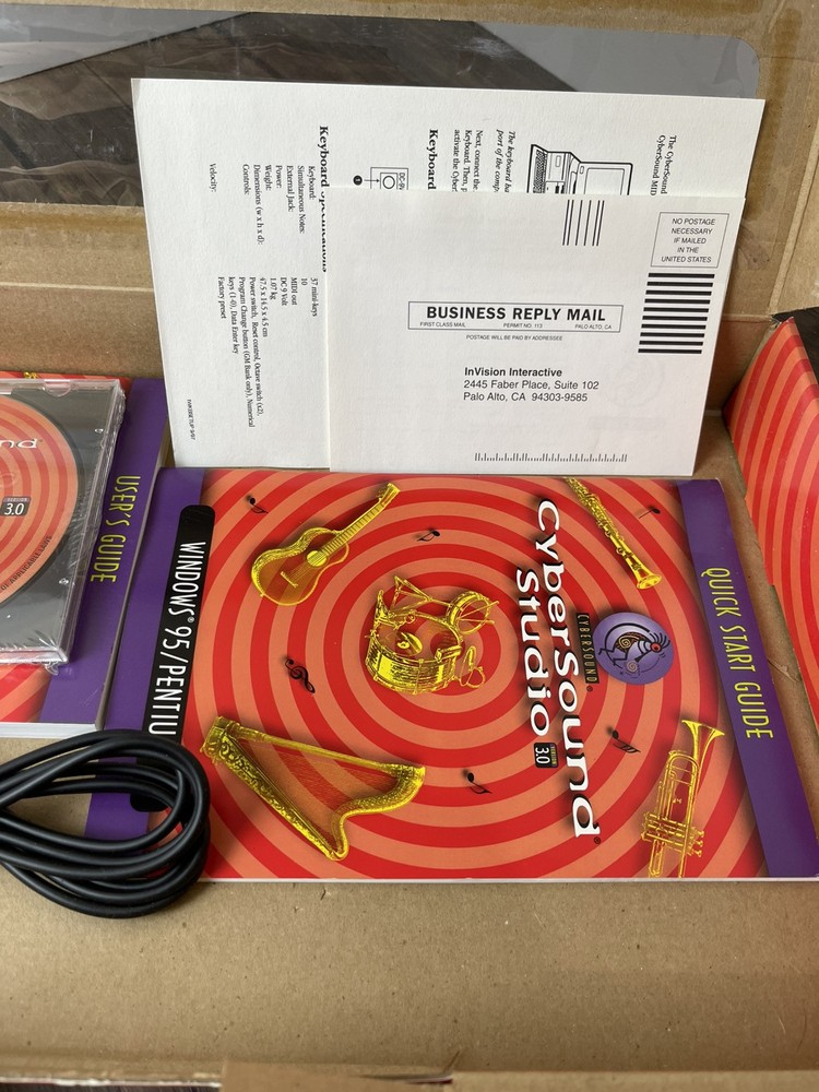 CyberSound Studio Music Maker 3.0 Midi Keyboard System - New Open Box