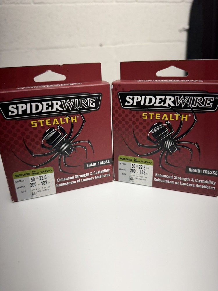 Spiderwire Stealth Braid Superline Fishing Line 50lb / 200 yd (bundle set 2 pcs)