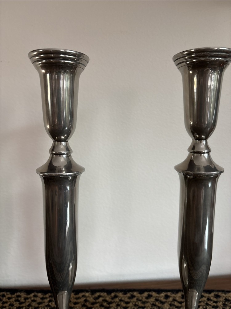 Pair Godinger Silver Plated Candlesticks~11.5 Inch