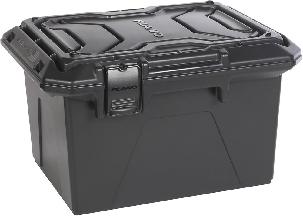Plano Ammo Crate Black Lockable Water Resistant Ammo Storage Box Organizer