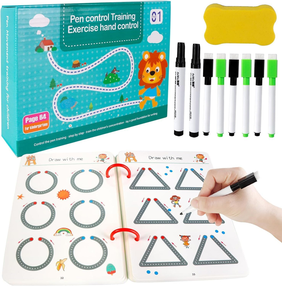 Scribble Smart Reusable Workbook, Fast-Track Young Minds, Little Curious Mind...