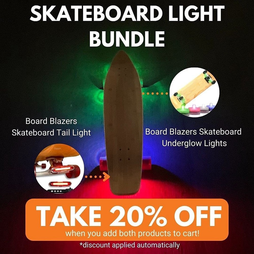 LED Skateboard Light Longboard Lights Skateboard Lights Fits on Any3447