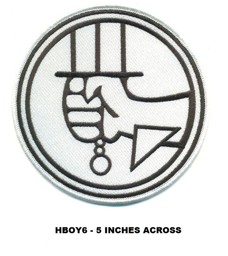 HELLBOY BPRD BLACK ON WHITE 5 INCH PATCH - HBOY6