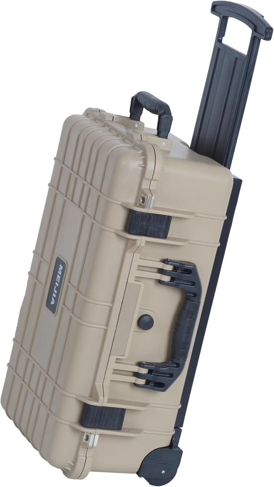Protective Hard Case with Retractable Handle and Wheels - Waterproof Design