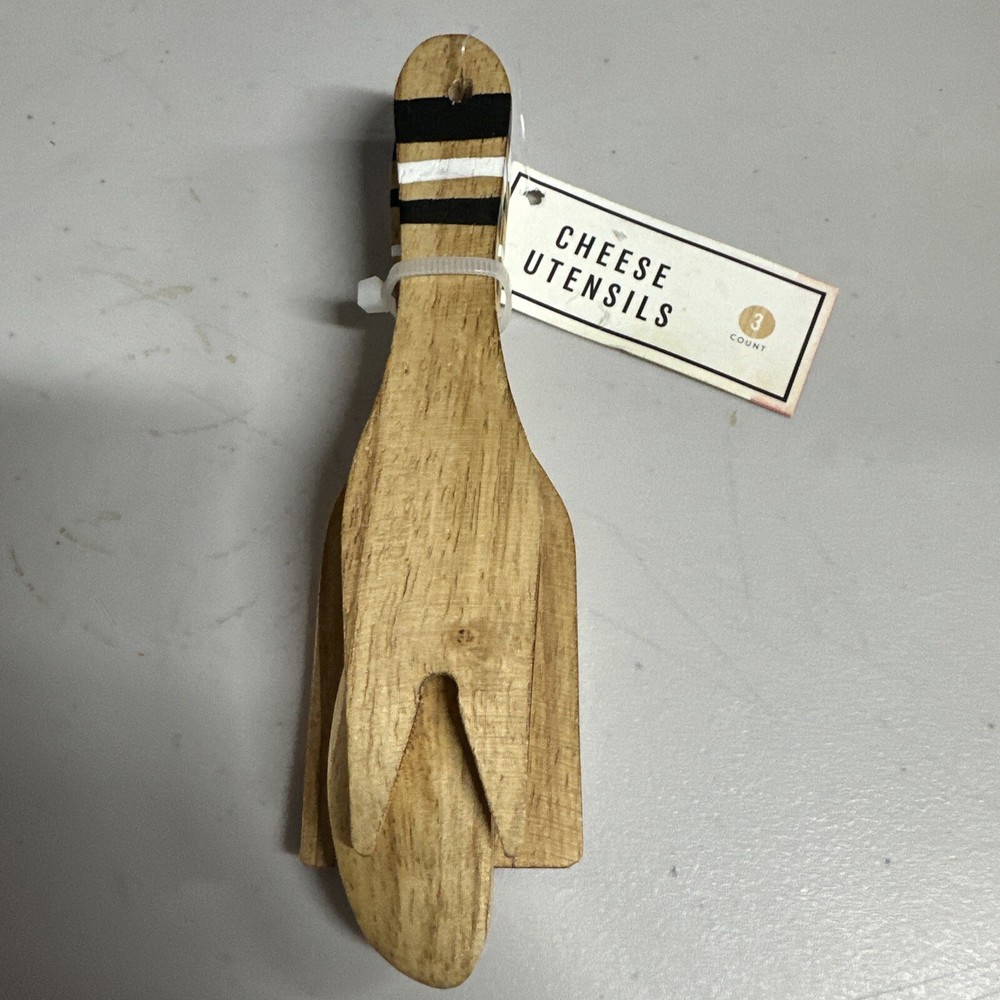 Wood 3 Piece Cheese Utensils Set