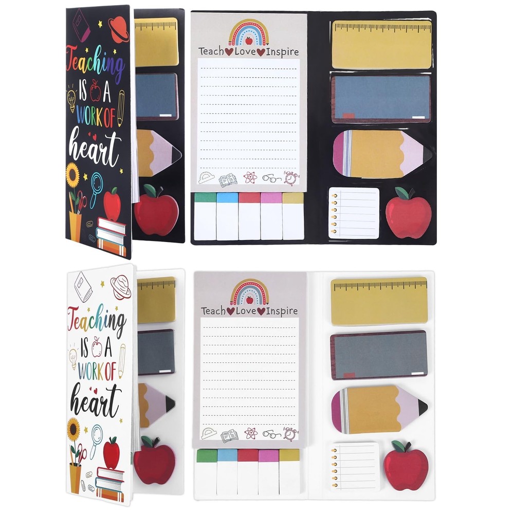2Pack Teacher Sticky Notes Set,Teacher Notepad Blackboard,Self-Stick Note Pad...
