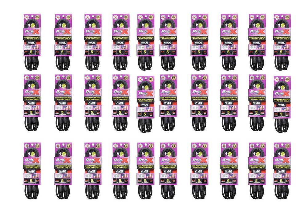 30 ProX 5 Pin 5 Ft High Performance Data Lighting DMX Cable