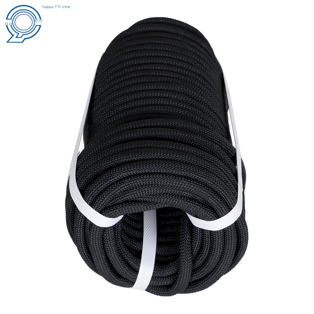 3520Lbs 3/8" × 100' Black High Strong Pulling Braided Polyest Rope Rope