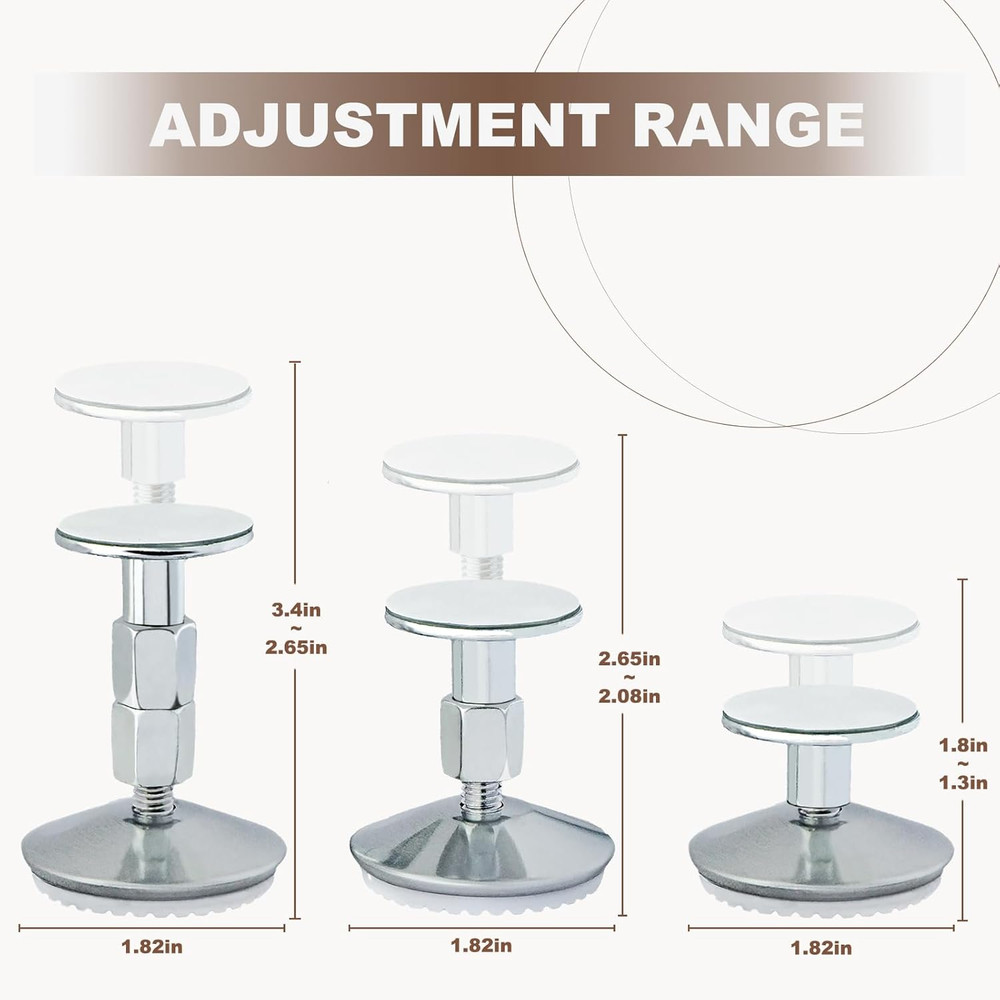 4PCS Upgraded Headboard Stoppers for Wall, Adjustable Bed Noise Stopper with Wal