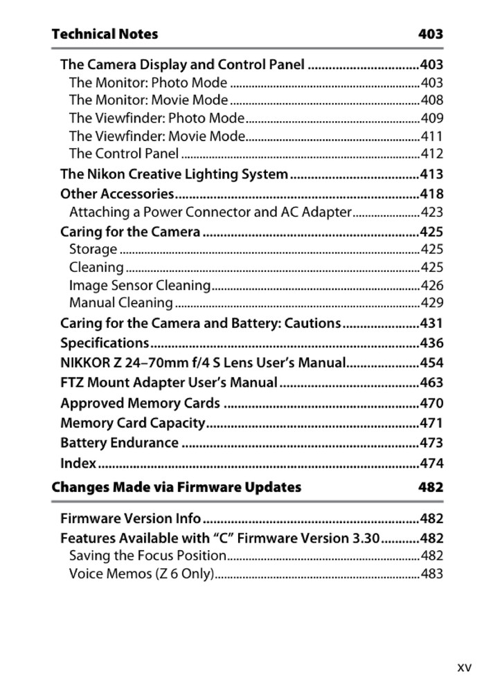 Nikon Z6 — User Reference Manual Guide — 511 Pages — Printed & Bound in USA
