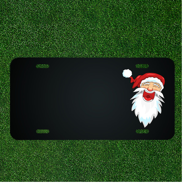 Custom Personalized License Plate With Add Names To Santa Clause Laughing Design