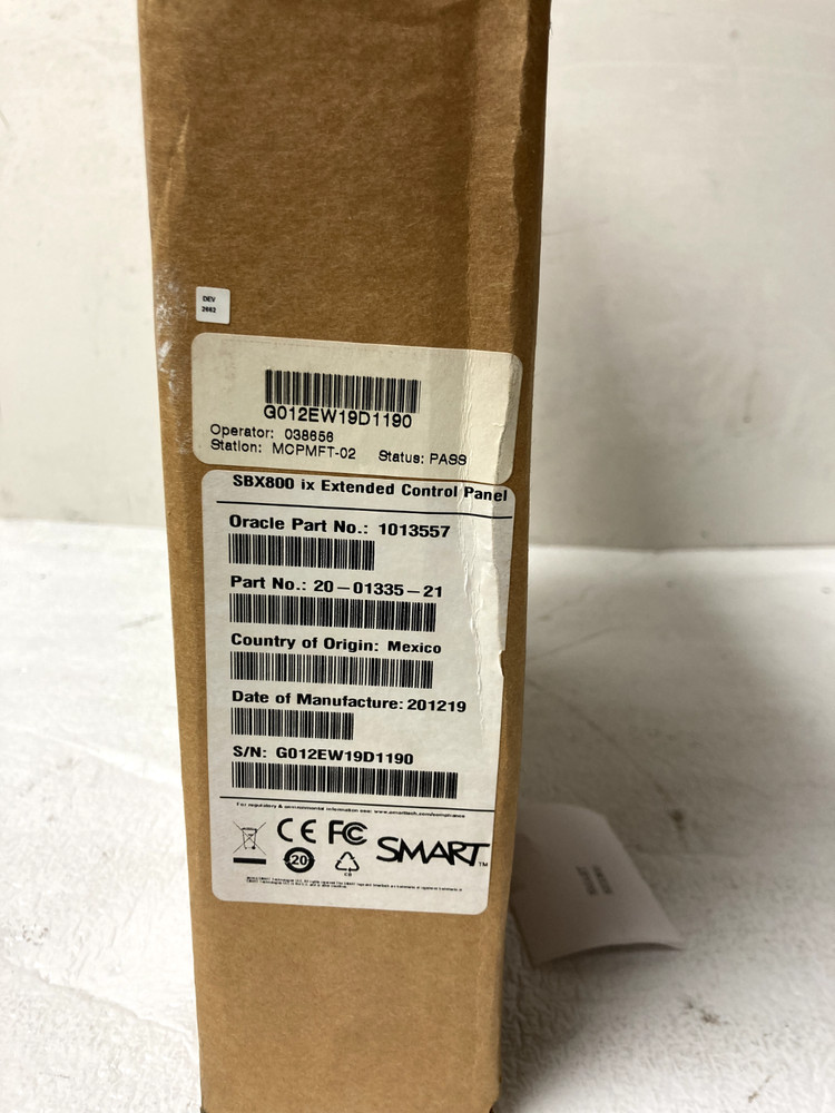 Smart SBX800 ix Extended Control Panel 20-01335-21 Open Box