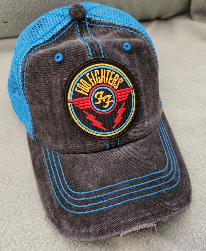 Foo Fighters Distressed Blue Mesh Vintaged Trucker FOO FIGHTERS Hat