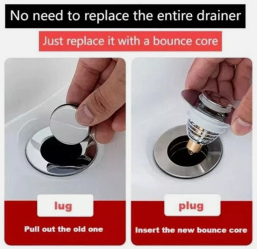 USA Universal Drain Magic Sink Stopper - Instantly Replace Broken Stoppers