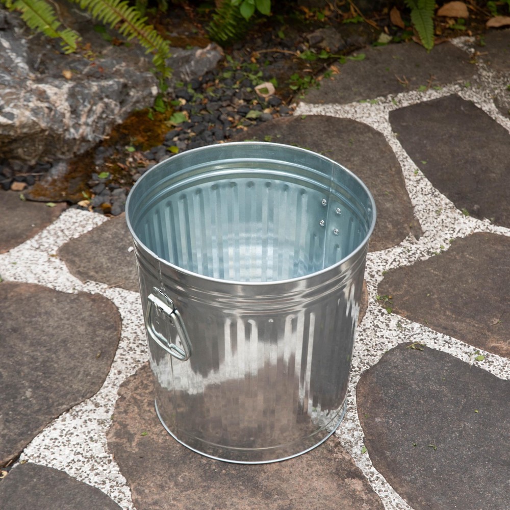Keep Yard Debris Contained - 7 Gallon Galvanized Steel Trash Can