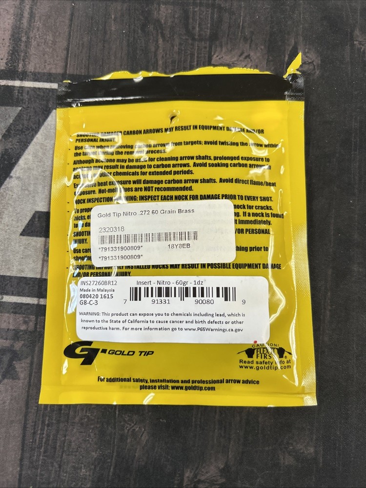 Gold Tip Nitro .275 60 Grain Brass