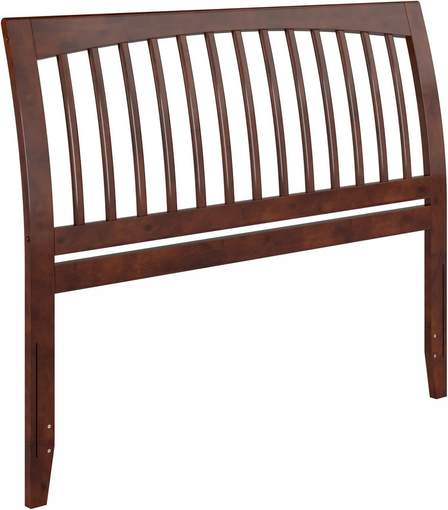 , Orleans Queen Sleigh Solid Wood Slat Headboard, Walnut