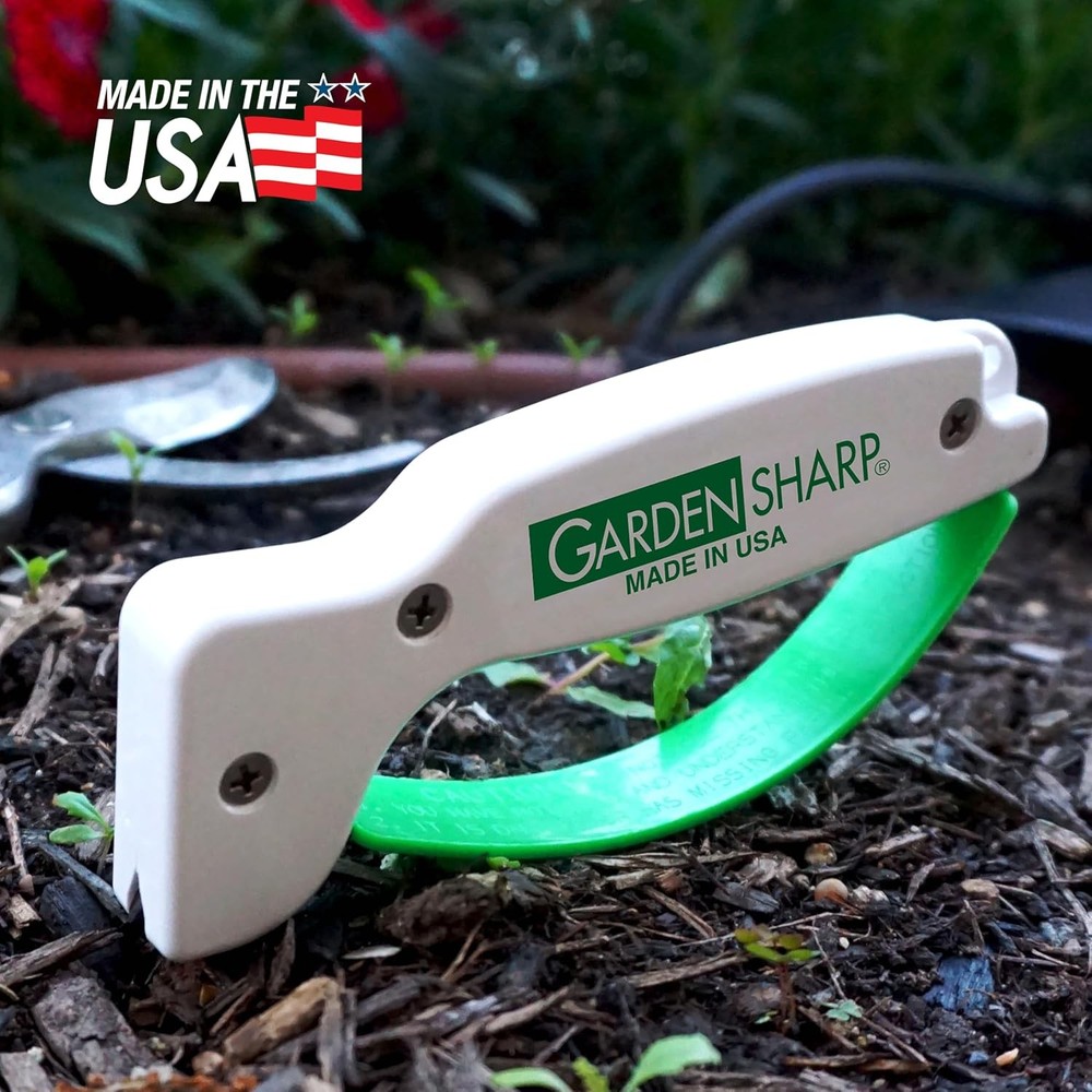 Garden Tool Sharpener, Diamond-Honed Tungsten Carbide Blades, Restores,