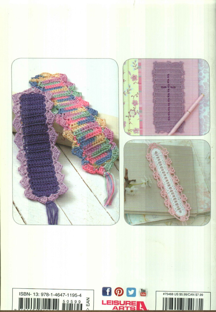 NEW THREAD BOOKMARKS 10 CREATIVE DESIGNS DIGEST SIZE CROCHET PATTERN BOOK