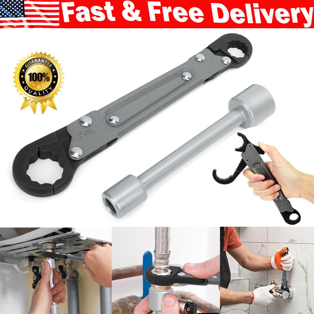 Plumbing Tools Angle Stop Wrench Kit Removing Compression Ring Angle-On for Inst