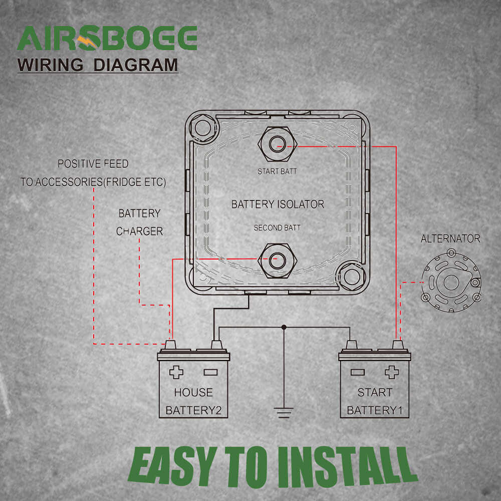 12V 140A Smart Waterproof Dual Battery Isolator Switch Voltage Sensitive Relay
