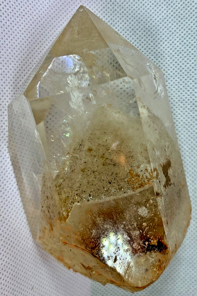 PHANTOM QUARTZ POINT + STAND - 241018A - PERFECT POINT - RAINBOWS