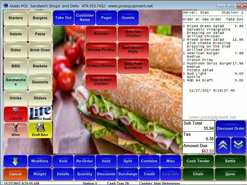 Menu programming service for Aldelo Restaurant Cafe & Pizza POS system software