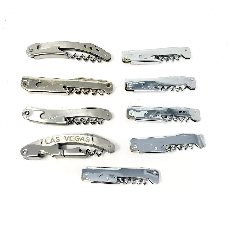 9 Pcs Assorted Waiter's Friend Corkscrew Wine Bottle Opener