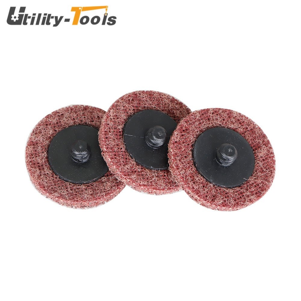 50× 2" Medium Surface Conditioning Discs Roll Lock Die Grinder Sanding Pads US