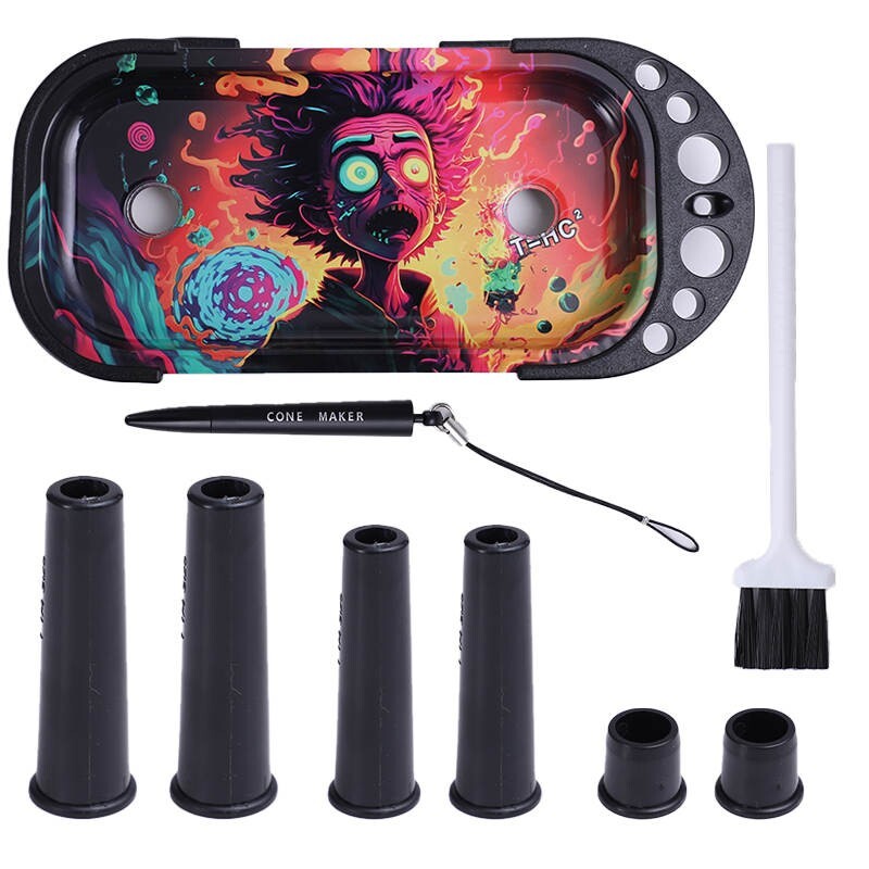 Rolling Tray with Folding Rolling Station to Stuff Full Size and Standard Sized