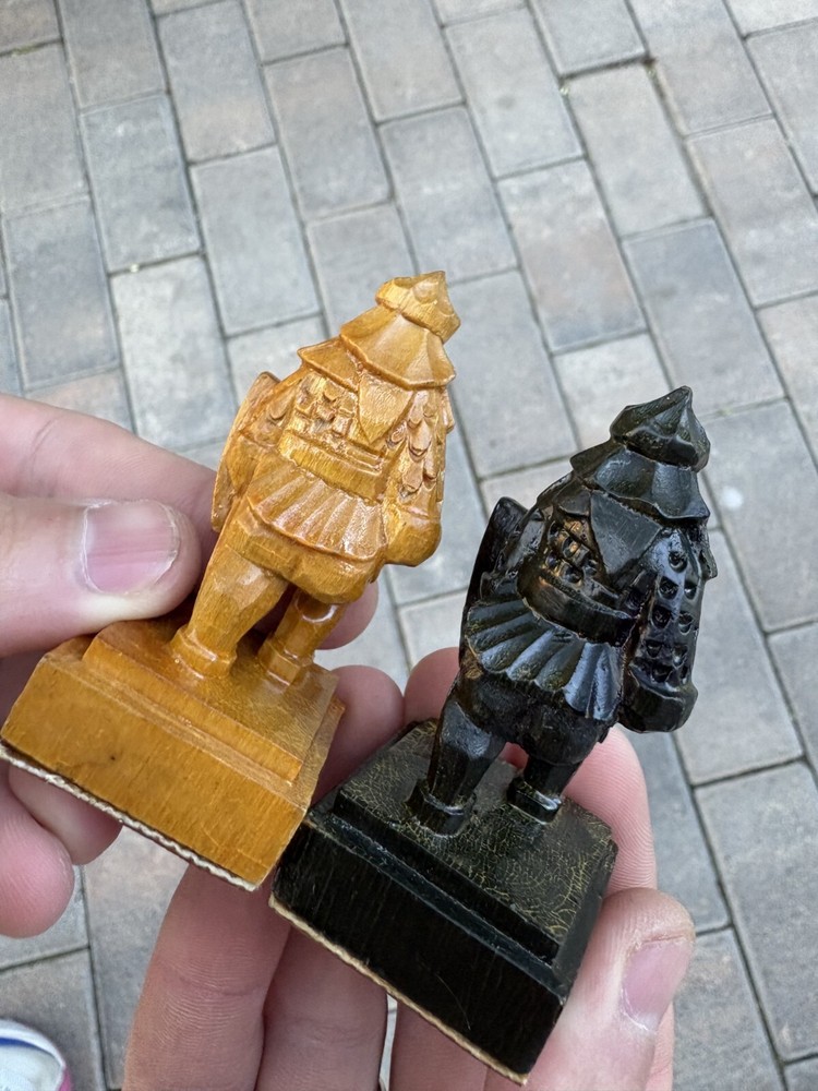 USSR Soviet Vintage Wooden Chess Set . Rare.