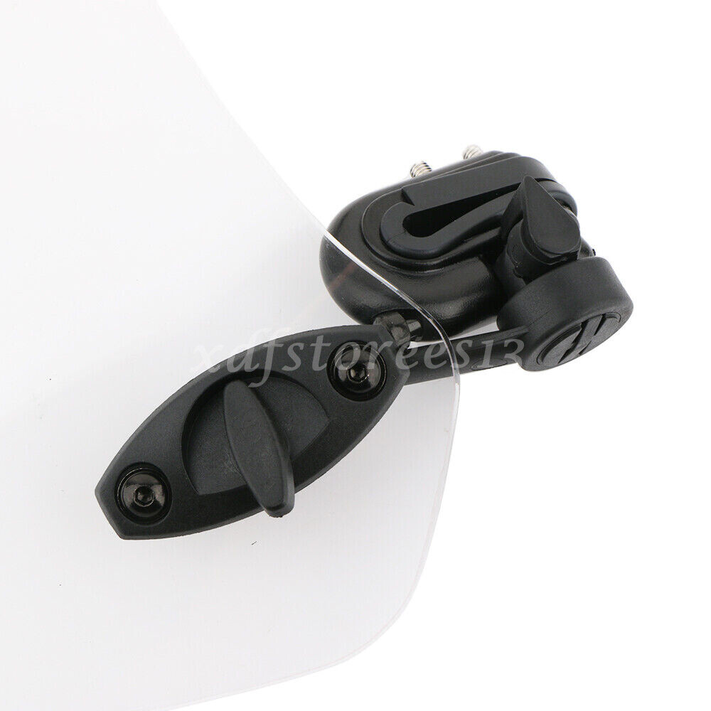 Motorcycle Adjustable Clip-On Windshield Extension Spoiler Windscreen Deflector