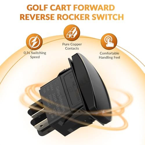 Golf Cart Forward Reverse Rocker Switch Forward Reverse Switch Kit with Wire