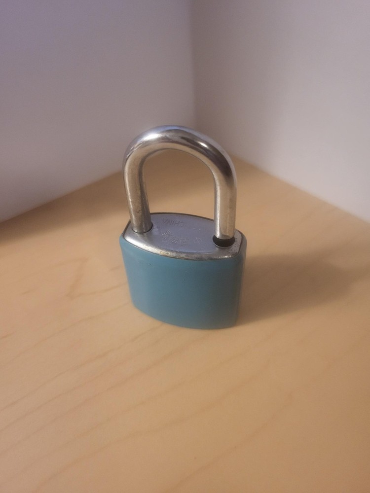 Vintage Diamond Brand Padlock 2 Keys Bright Blue
