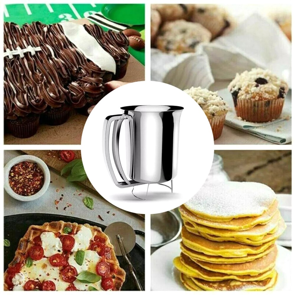 Restaurant-Grade Batter Dispenser 900ml Precise Portion Control Drip Stopper