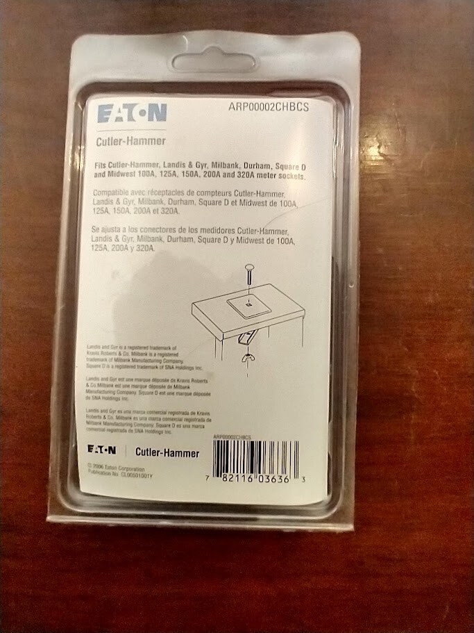 Eaton Meter Socket Hub Closure Plate ARP00002CHBCS