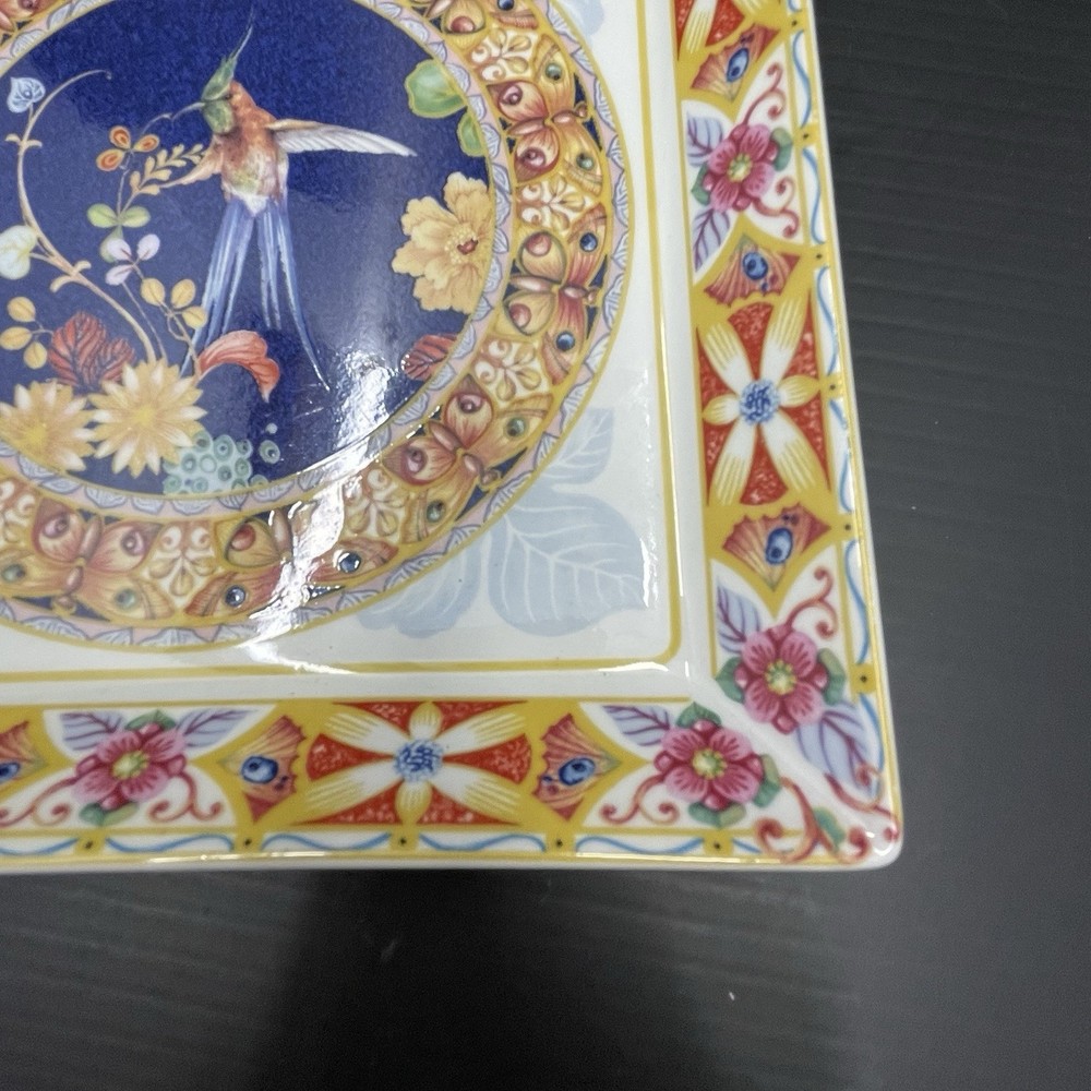 Vintage Spode Java Pattern F 1994 Square Shallow Trinket Dish