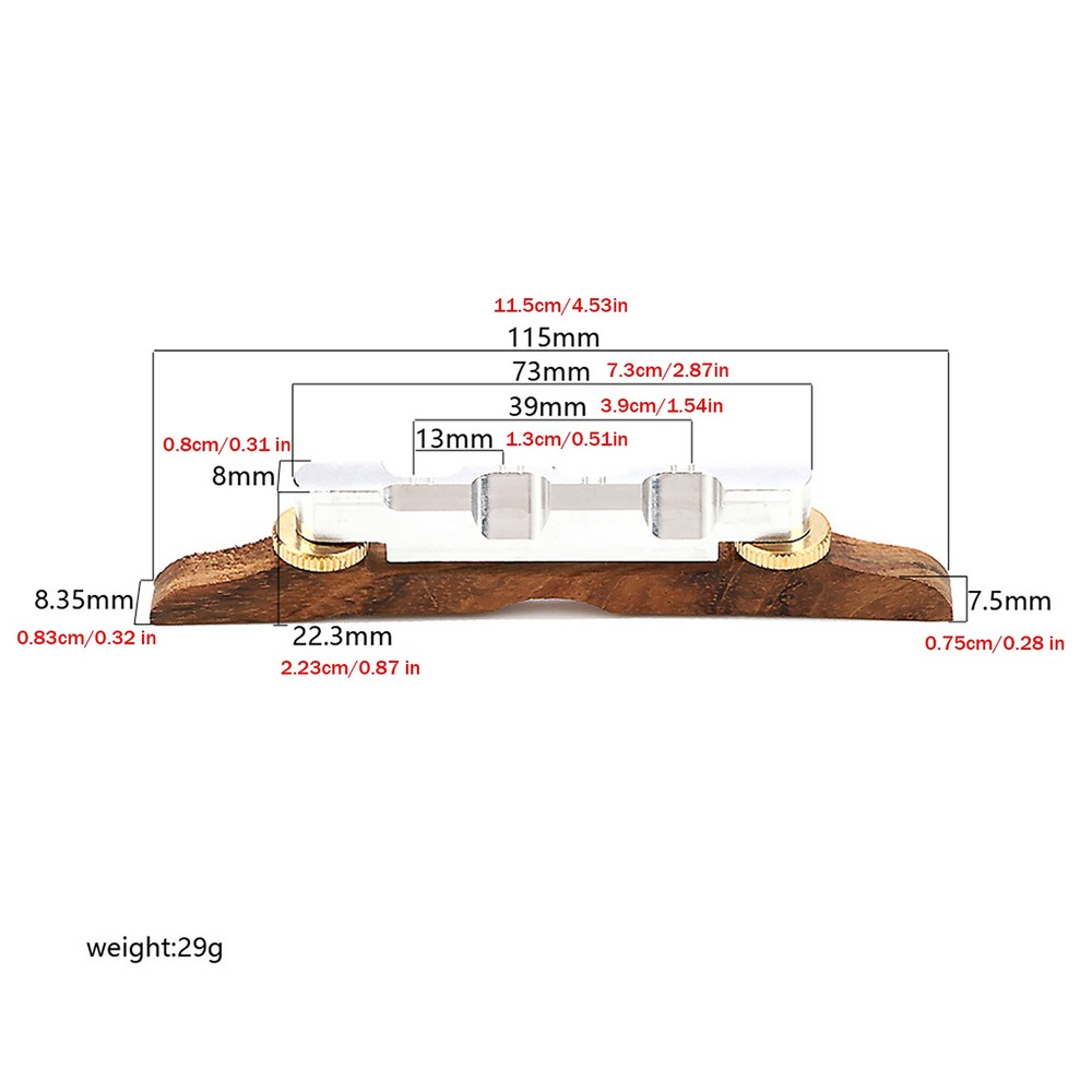 Mandolin Bridge Durable Replacement Adapter Components For 8 Strings Mandolin