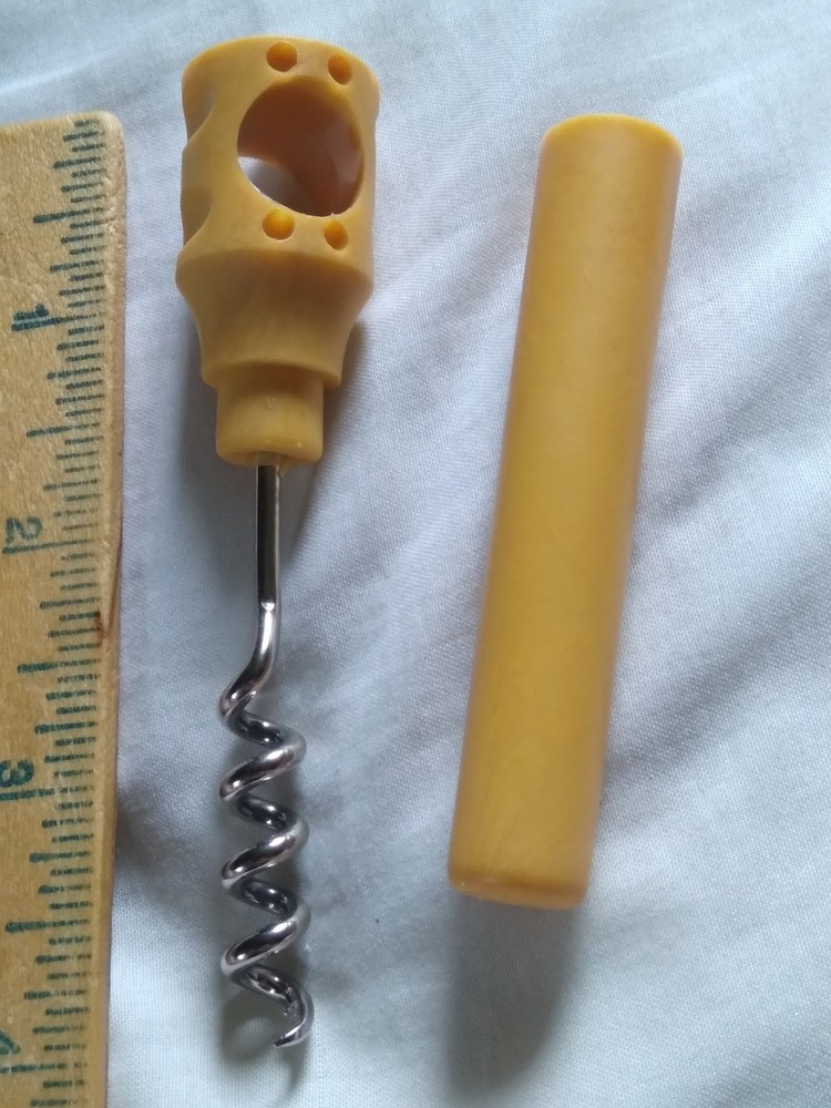 Vintage Corkscrew With Plastic Cover.