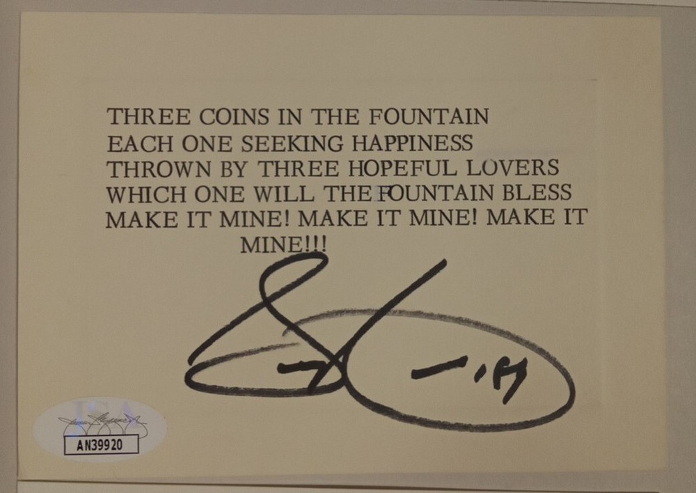 Sammy Cahn Signed Autograph White Card JSA -1 #