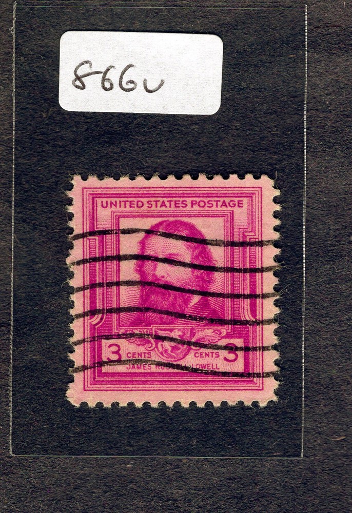 1940 Stamp #866 James Russell Lowell Used
