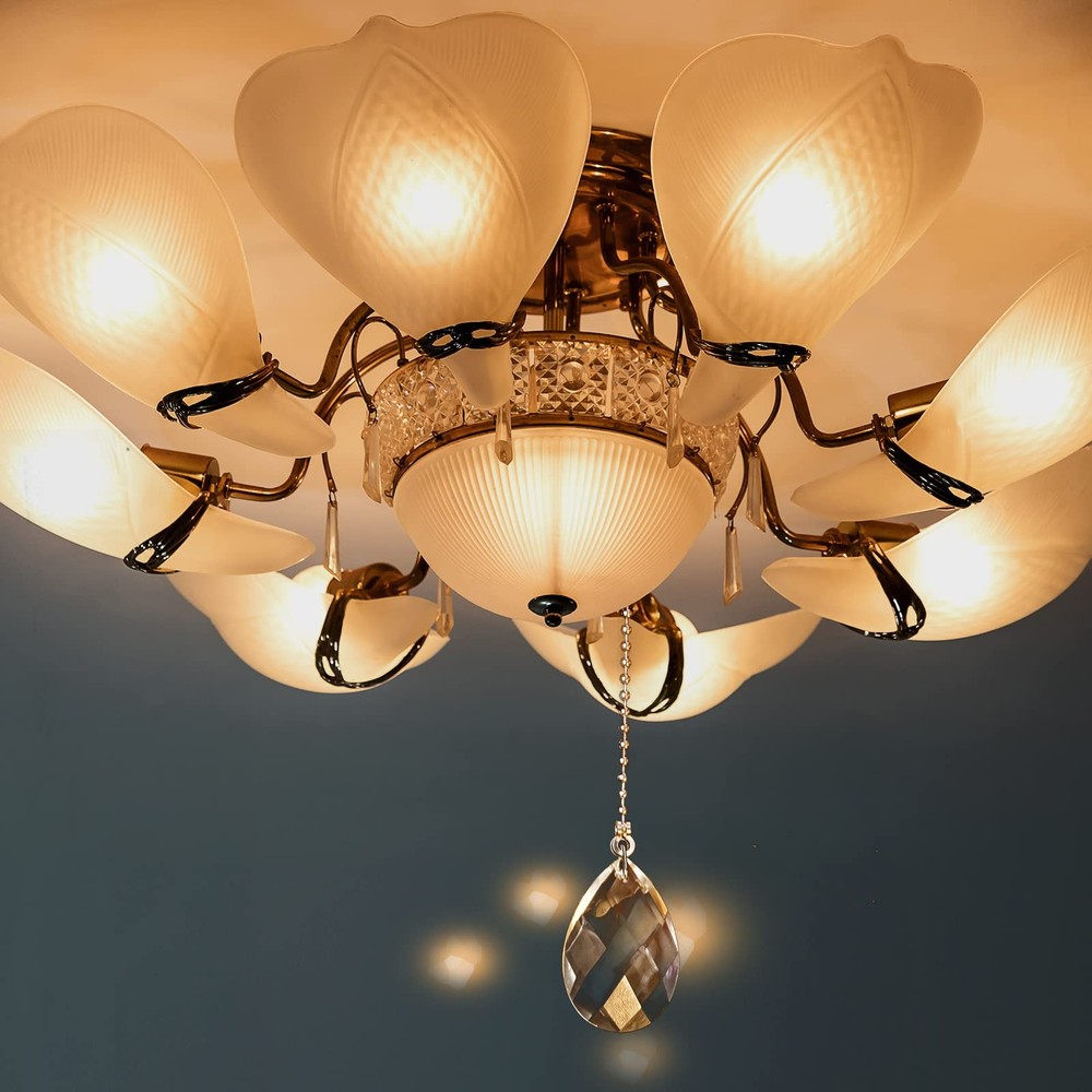 LINGTONG 2PCS Ceiling Fan Pull Chains, Premium Fan Pull Chain with 20-inches ...