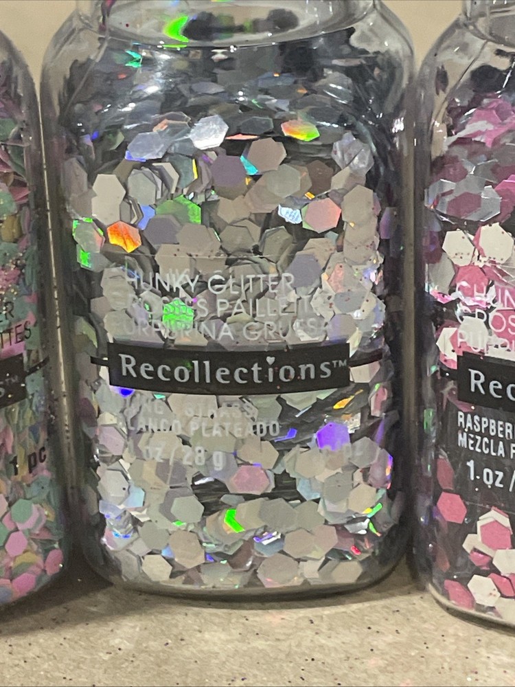 CHUNKY GLITTER 6 Bottle Lot Multicolor