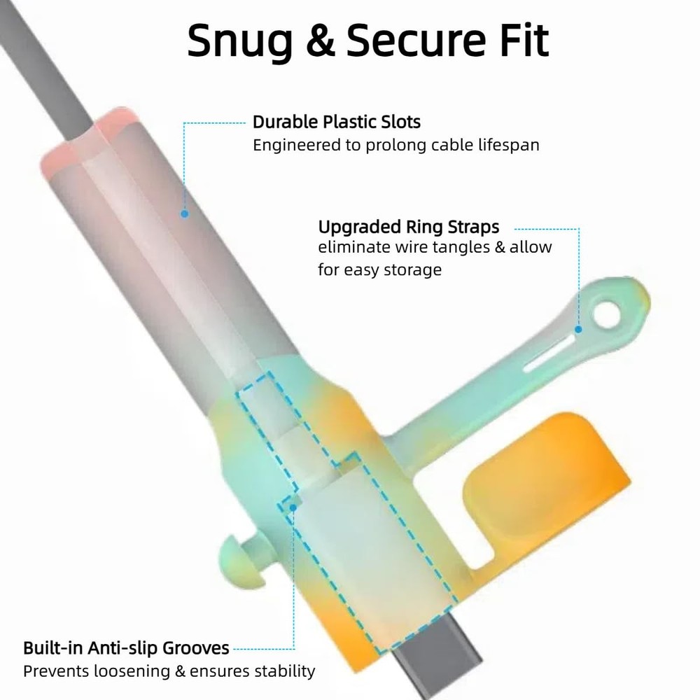 Compatible with: iPhone, Android, Type-C cables, Pink+Yellow...
