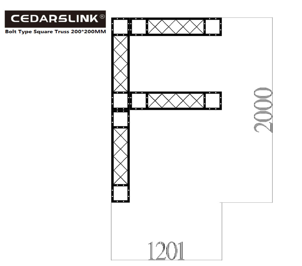 Cedarslink F-Shaped Bolt Square Truss