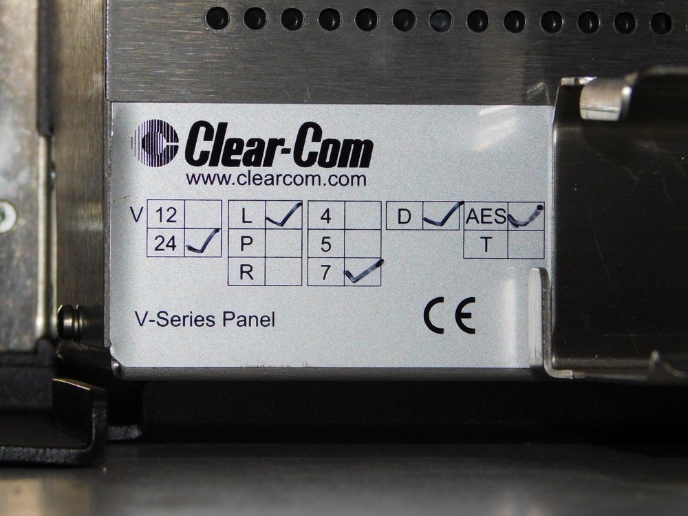 Clear Com V-24-L-7-D-AES V Series Iris 2RU 24 Key Lever Display Intercom Panel
