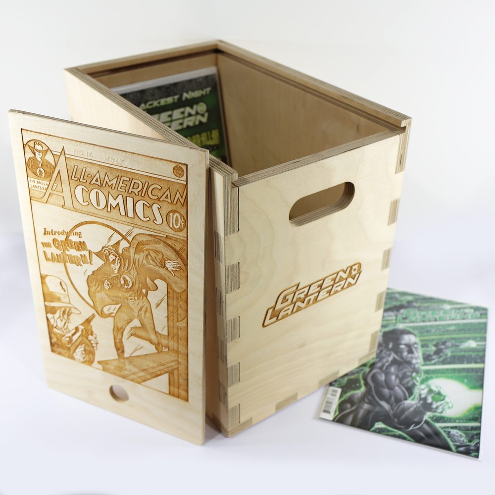 Green Lantern Birch Timber Comic Storage Box *Comics Not Included