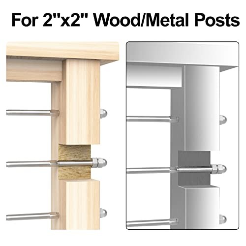 Pack Cable Railing Swage Threaded Stud Tension End Fitting Terminal for 50