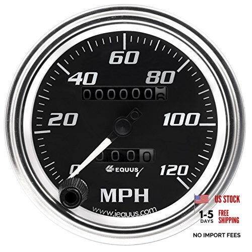 7072 3-3/8" Mechanical Speedometer, Chrome with Black Dial