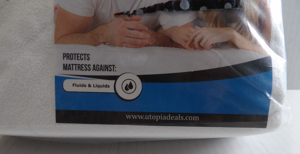 Utopia Waterproof Terry Top Mattress Protector, Full Size, Fluid Protection NEW